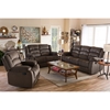 Hollace Microsuede Loveseat Recliner - Taupe - WI-98240-BROWN-LS