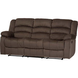 Hollace Microsuede Sofa Recliner - Taupe 