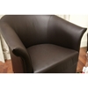 Delilah Brown Leather Contemporary Club Chair - WI-A-139-206