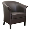 Delilah Brown Leather Contemporary Club Chair - WI-A-139-206