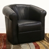 Julian Black 360 Swivel Club Chair (Set of 2) - WI-A-282