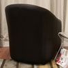 Priscilla Dark Brown Leather Modern Club Chair - WI-A-286-206