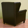 Tobias Dark Brown Leather Club Chair and Ottoman - WI-A-393