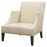 Heddery Cream Fabric Club Chair