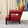 Kenorah Red Leather Club Chair - WI-A-732-067