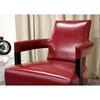 Kenorah Red Leather Club Chair - WI-A-732-067