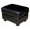 Anton Full Leather Ottoman in Black - WI-A-75-J023