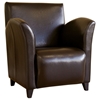 Lucio Dark Brown Leather Flared Arm Club Chair - WI-A-81-001