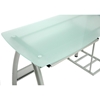 Tamm Computer Desk - CPU Stand, Keyboard Tray, Frosted Glass - WI-AA-0634R-CLEAR-DESK