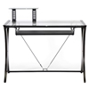 Xavier Computer Desk - Tempered Glass, Monitor Stand, CD Rack - WI-AA-2012-15-WENGE-DESK