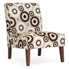 Davis Accent Chair - Brown Wood Legs, Circle Prints (Set of 2) - WI-ACCENT-LOUNGE-CHAIR-109-612