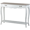 Bourbonnais 1 Drawer Console Table - White, Light Brown - WI-ACT9VO-M-B-CA