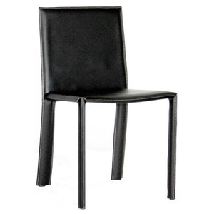 Regal Black Leather Dining Chair 