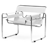 Jericho Marcel Breuer Inspired Accent Chair - White Leather - WI-ALC-3001-WHITE