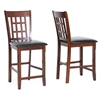 Amber 25.5'' Counter Stool - Cherry Frame, Black Seat - WI-PCH500-B-24
