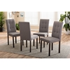 Andrew Upholstered Grid-Tufting Dining Chair - Gray Fabric (Set of 4) - WI-ANDREW-DC-9-GRIDS-GRAY