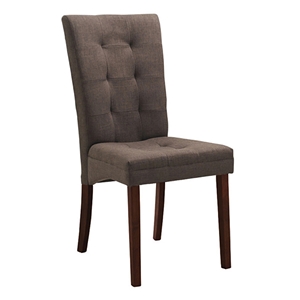 Anne Dining Chair - Dark Brown Legs, Taupe Brown Twill 