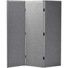 Rochelle 3-Panel Faux Leather Folding Screen - Gray - WI-BBT3126-GRAY-RD