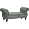 Norwich Linen Bench - Button Tufted, Gray - WI-BBT5156-GRAY-BENCH
