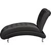 Pease Faux Leather Chaise Lounge - Crystal Button Tufted, Black - WI-BBT5187-BLACK-CHAISE