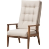 Roxy Upholstered High Back Chair - Ottoman, Light Beige - WI-BBT5265-LIGHT-BEIGE-SET
