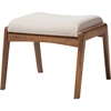 Roxy Upholstered High Back Chair - Ottoman, Light Beige - WI-BBT5265-LIGHT-BEIGE-SET