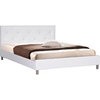 Barbara Faux Leather Full Bed - Crystal Button Tufted, White - WI-BBT6140-WHITE-FULL