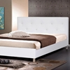 Barbara King Platform Bed - Crystal Tufts, Metal Legs, White - WI-BBT6140-WHITE-KING-BED