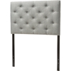 Viviana Upholstered Twin Headboard - Button Tufted, Gray - WI-BBT6506-GRAY-TWIN-HB