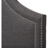 Avignon Fabric Upholstered Headboard - Nailhead, Dark Gray - WI-BBT6566-DARK-GRAY-HB