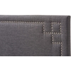 Geneva Fabric Upholstered Twin Headboard - Dark Gray - WI-BBT6575-DARK-GRAY-TWIN-HB