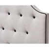 Windsor Upholstered Scalloped Twin Headboard - Button Tufted, Grayish Beige - WI-BBT6620-GRAYISH-BEIGE-TWIN-HB-H1217-14