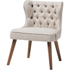 Scarlett Upholstered Nailhead Accent Chair - Button Tufted, Light Beige - WI-BBT8017-CC-BEIGE-H1217-3