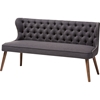 Scarlett 3-Piece Upholstered Nailhead Sofa Set - Button Tufted, Dark Gray - WI-BBT8017-DARK-GRAY-H1217-20-3PC-SET