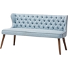 Scarlett 3-Piece Upholstered Nailhead Sofa Set - Button Tufted, Light Blue - WI-BBT8017-LIGHT-BLUE-H1217-21-3PC-SET