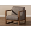 Valencia Upholstered Lounge Chair - Gravel, Walnut Brown - WI-BBT8019-CC-GRAVEL-TH1308