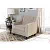 Arcadia 3-Piece Upholstered Sofa Set - Button Tufted, Light Beige - WI-BBT8021-LIGHT-BEIGE-6086-1-3PC-SET