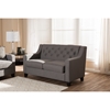 Arcadia 3-Piece Upholstered Sofa Set - Button Tufted, Gray - WI-BBT8021-GRAY-XD45-3PC-SET