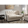 Arcadia 3-Piece Upholstered Sofa Set - Button Tufted, Light Beige - WI-BBT8021-LIGHT-BEIGE-6086-1-3PC-SET
