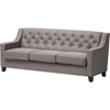 Arcadia 3-Piece Upholstered Sofa Set - Button Tufted, Gray - WI-BBT8021-GRAY-XD45-3PC-SET
