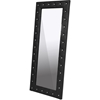 Stella Faux Leather Floor Mirror - Crystal Tufted, Black - WI-BBTM27-BLACK-MIRROR