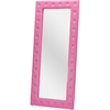 Stella Faux Leather Floor Mirror - Crystal Tufted, Pink - WI-BBTM27-PINK-MIRROR