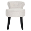 Millani Scroll Back Chair - Black Legs, Beige Linen Fabric - WI-BH-63110