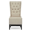 Vincent High Wingback Chair - Button Tufts, Beige Linen - WI-BH-A32386-BEIGE-AC