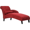 Hestia Microfiber Chaise Lounge - Red - WI-BH-TY334-AC