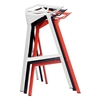 Kaysa 31.75'' Modern Aluminum Bar Stool - Stackable, Red - WI-BS-363-RED