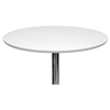 Cordova Round Bar Table - White Plastic Top, Chrome Base - WI-BT-411-WHITE-BAR-TABLE