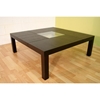 Roulette Oak Coffee Table with Center Glass - WI-C-505