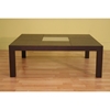 Roulette Oak Coffee Table with Center Glass - WI-C-505