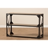 Hudson 2 Shelves Console Table - Antique Black and Brown - WI-CA-1120-ST